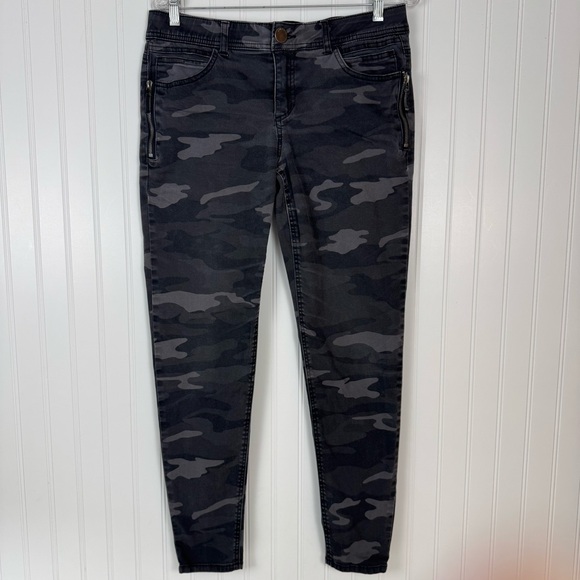 Democracy Denim - Democracy Ab Solution‎ Camo Skinny Jeans Women's Size 10 Gray Mid Rise Stretch